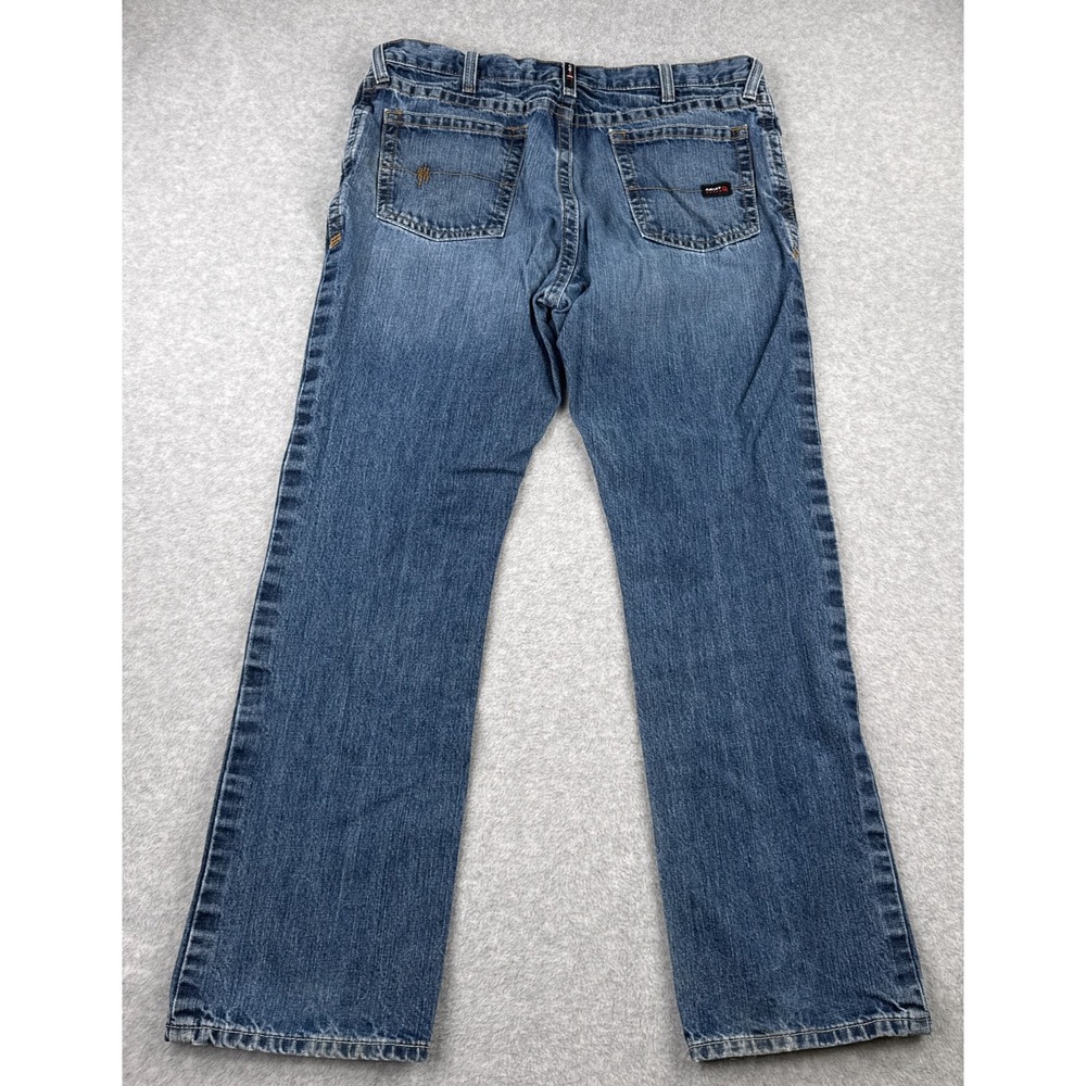 Ariat FR Jeans Men 40x33 Blue Denim M4 Boot Workwear Fire Resistant Lineman - Picture 2 of 13
